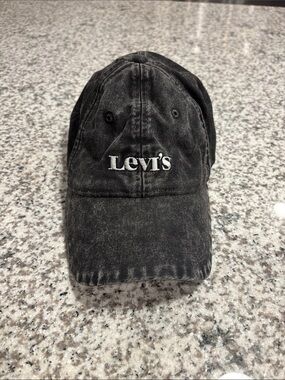 Levi's Black Acid Wash Logo Baseball Cap